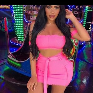 Skirt set in pink meduim